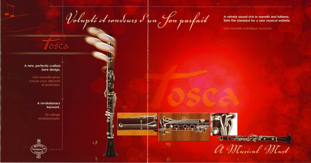 ビュッフェ・クランポンのクラリネット“トスカ”発売当時のリーフレット
