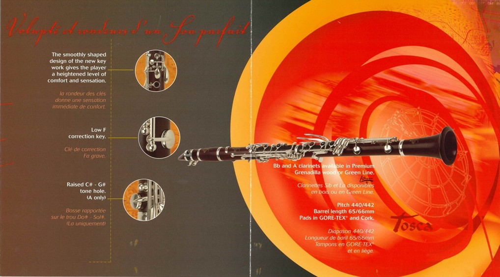 ビュッフェ・クランポンのクラリネット“トスカ”発売当時のリーフレット
